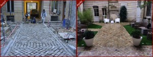 Maçonnerie – Rénovation pavé dans un Hôtel Bordelais